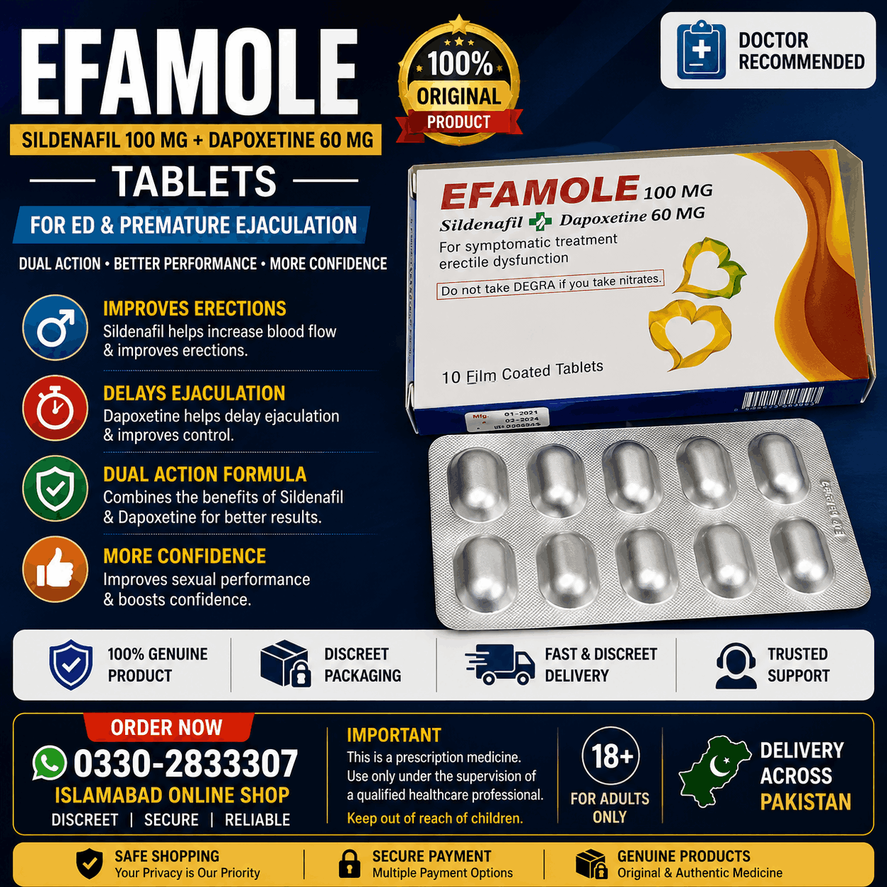 Efamole Sildenafil Dapoxetine