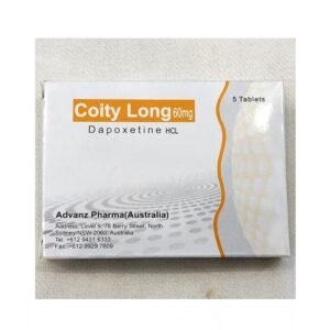 Coity Long dapoxetine 60mg film-coated tablets blister pack